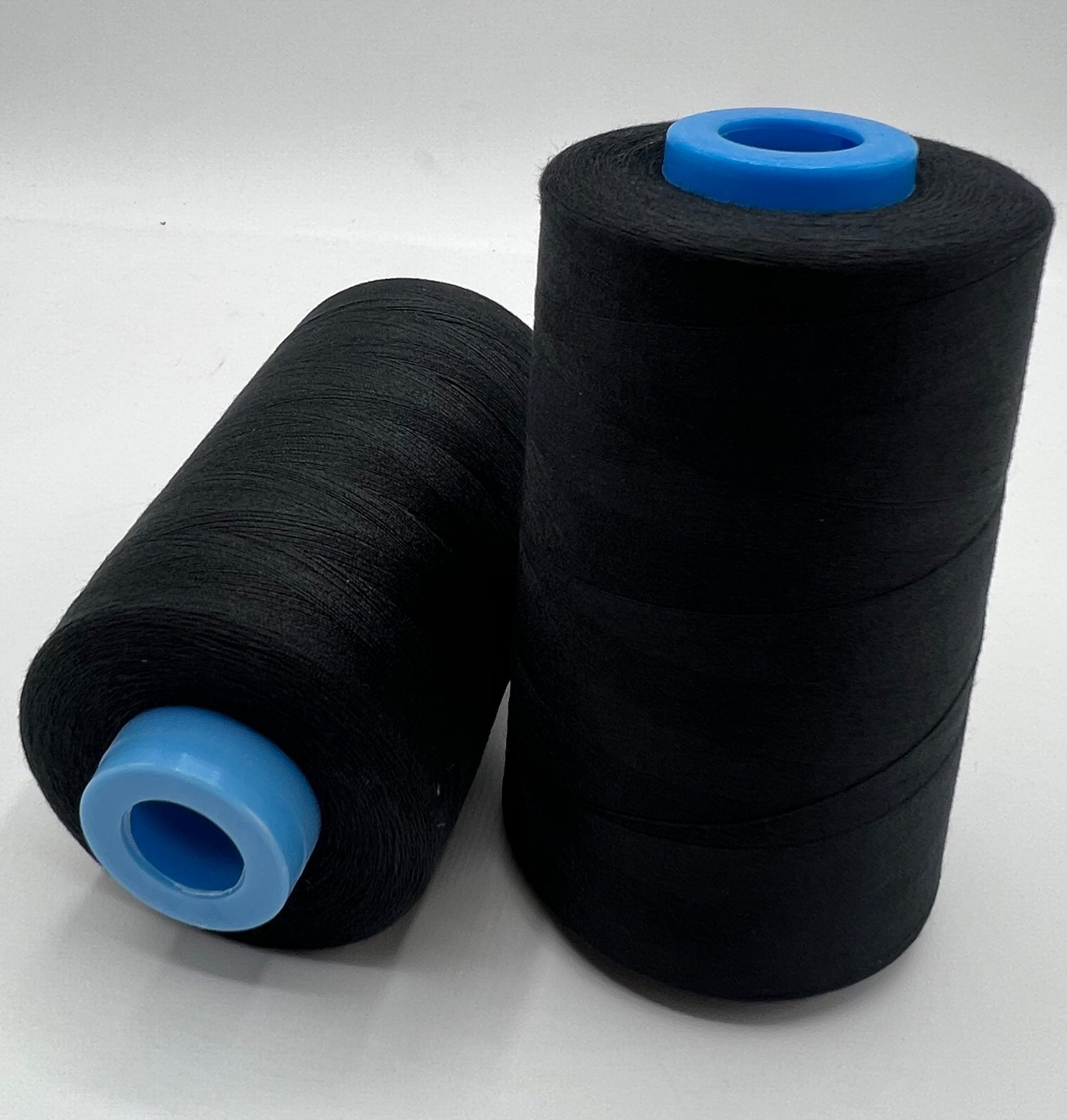 Black Sewing Thread Spun Polyester 120's Overlocking 5000 Yards - T9 Fabrics